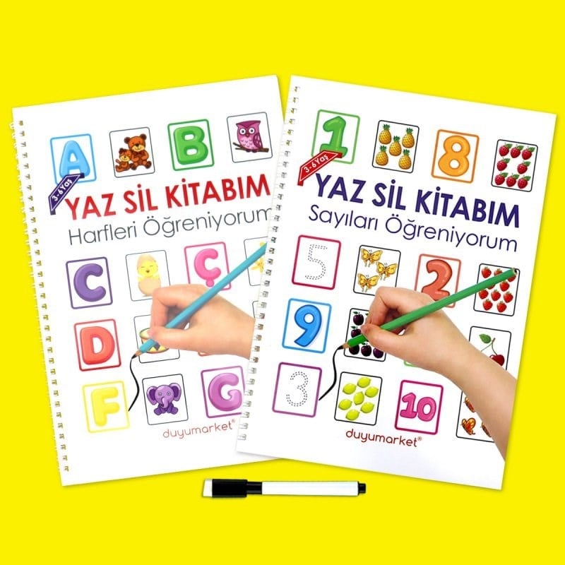 Duyumarket Yaz Sil Kitabım Harfler - Sayılar Seti