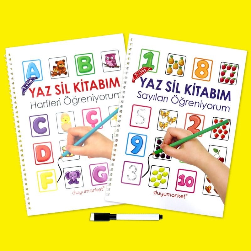Duyumarket Yaz Sil Kitabım Harfler - Sayılar Seti