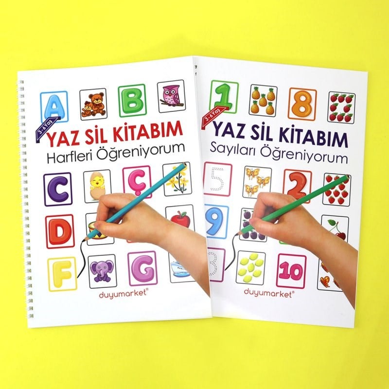 Duyumarket Yaz Sil Kitabım Harfler - Sayılar Seti