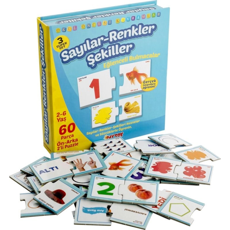 Eğlenceli Bul Sayılar Renkler Şekiller