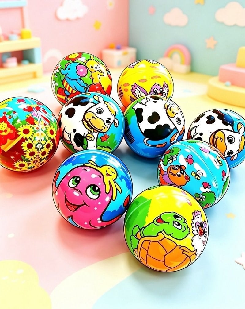Eğlenceli Hayvan Desenli 6,5 Cm Stres Topu