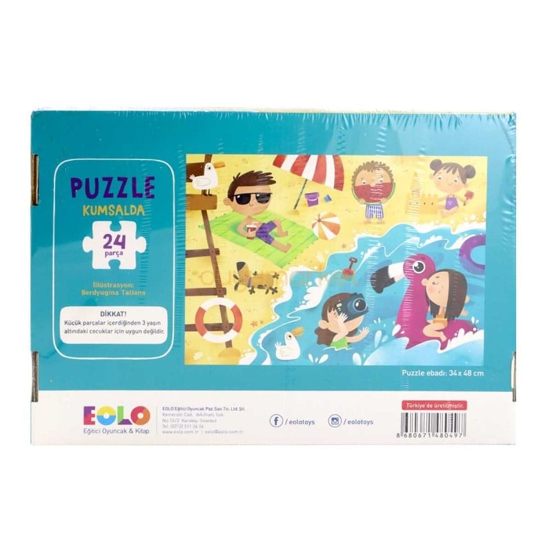Eolo 24 Parça Puzzle - Kumsalda