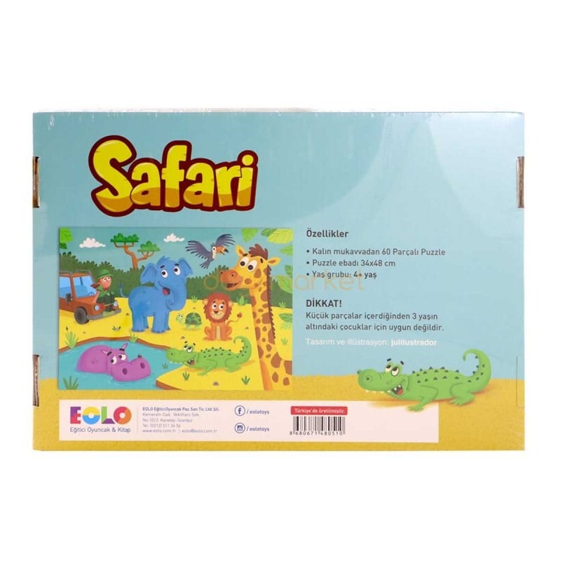 Eolo 60 Parça Puzzle - Safari