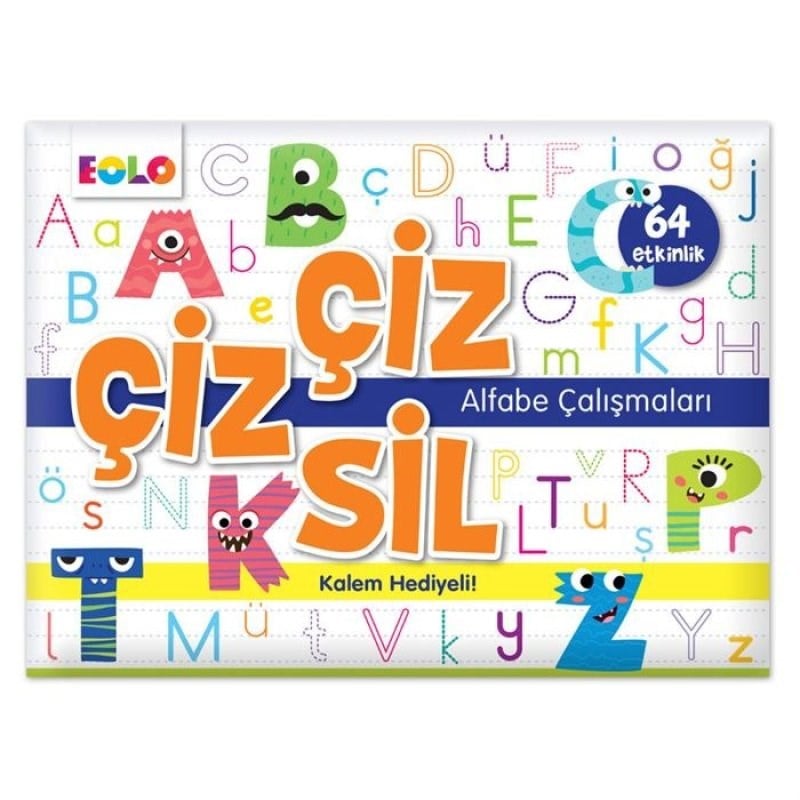 Eolo Çiz Çiz Sil - Alfabe Çalışmaları- Dm25234 | Yaz-sil Harf Seti