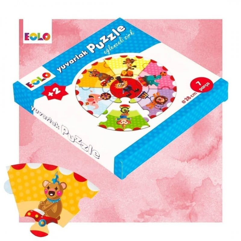 Eolo Yuvarlak Puzzle - Eğlenceli Sirk Yaş 2+