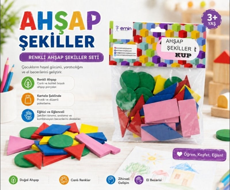 Geometrik Ahşap Şekilleri - Em5075