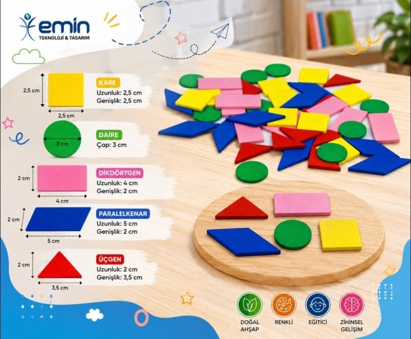 Geometrik Ahşap Şekilleri - Em5075
