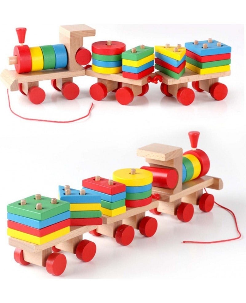 Hamaha Ahşap Geometrik Tren Seti