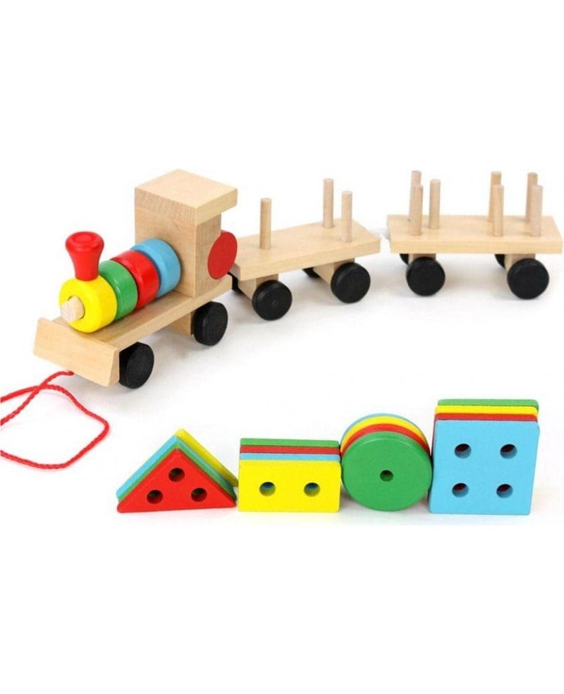 Hamaha Ahşap Geometrik Tren Seti