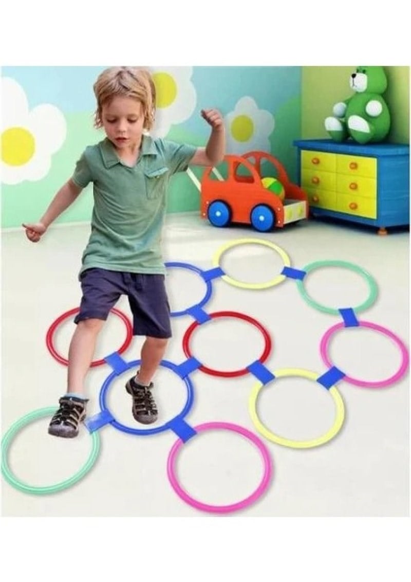 Hopscotch Sek Sek Aktivite Halkaları- Çocuklar İçin Denge Ve Koordinasyon Oyunu