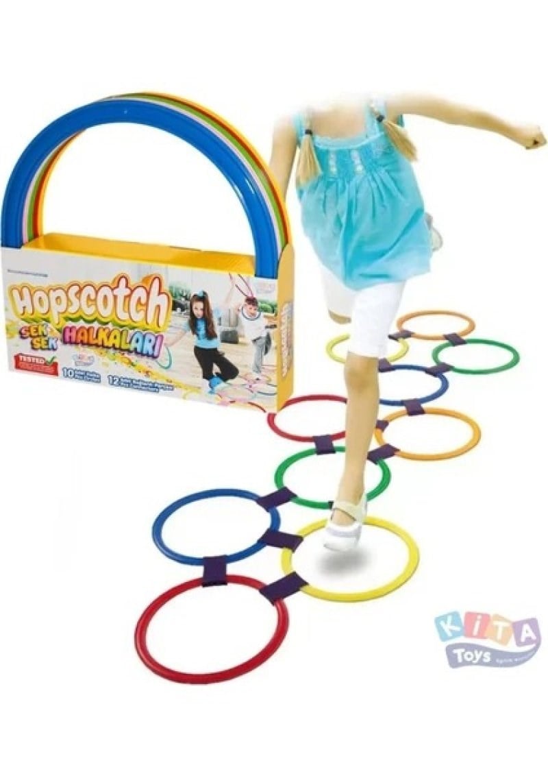 Hopscotch Sek Sek Aktivite Halkaları- Çocuklar İçin Denge Ve Koordinasyon Oyunu