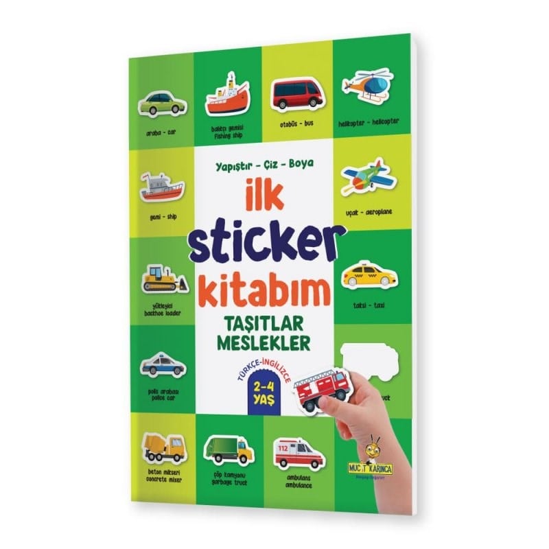 İlk Sticker Kitabım Yapıştır - Çiz - Boya (2-4 Yaş)