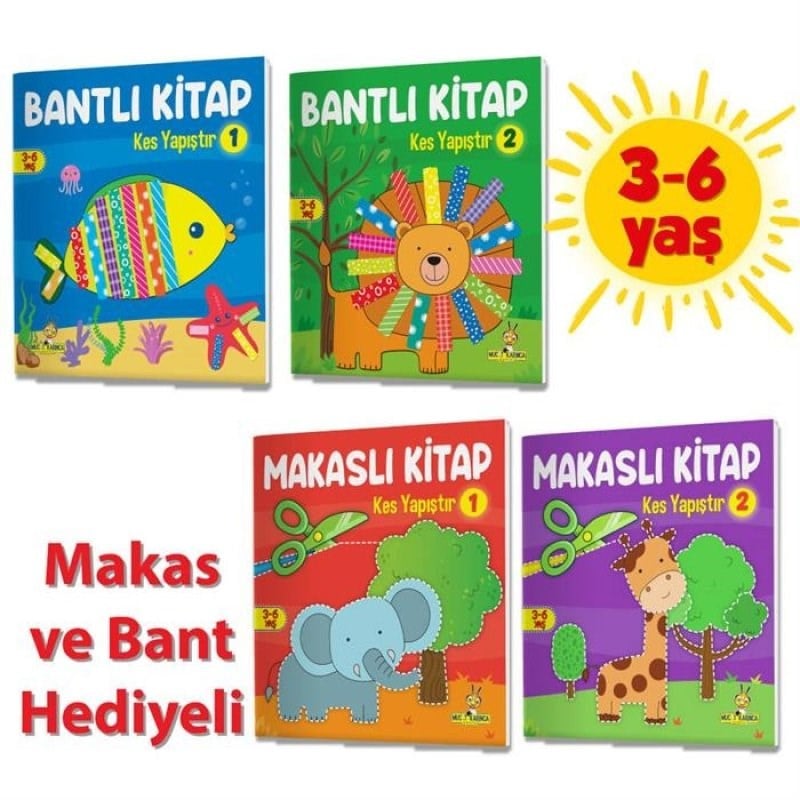Kes Yapıştır-makaslı Kitap Seti (3-6 Yaş)