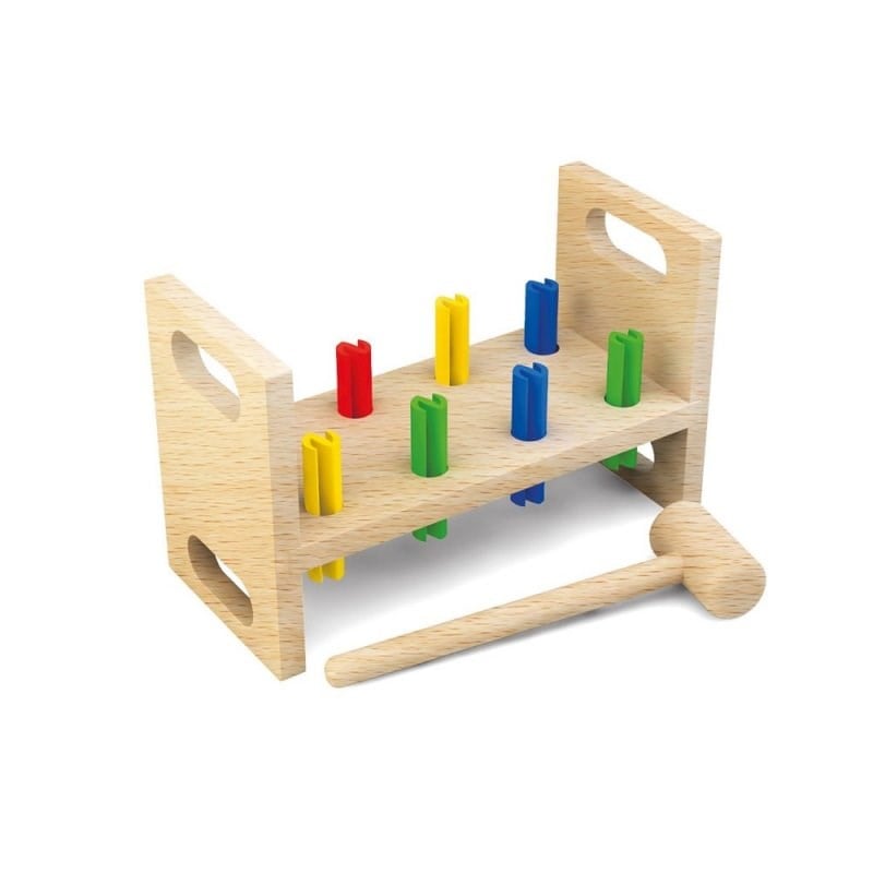 Kum Toys Eğitici Ahşap Tak Çak (5460)- İnce Motor Ve El-göz Koordinasyonu Oyuncağı