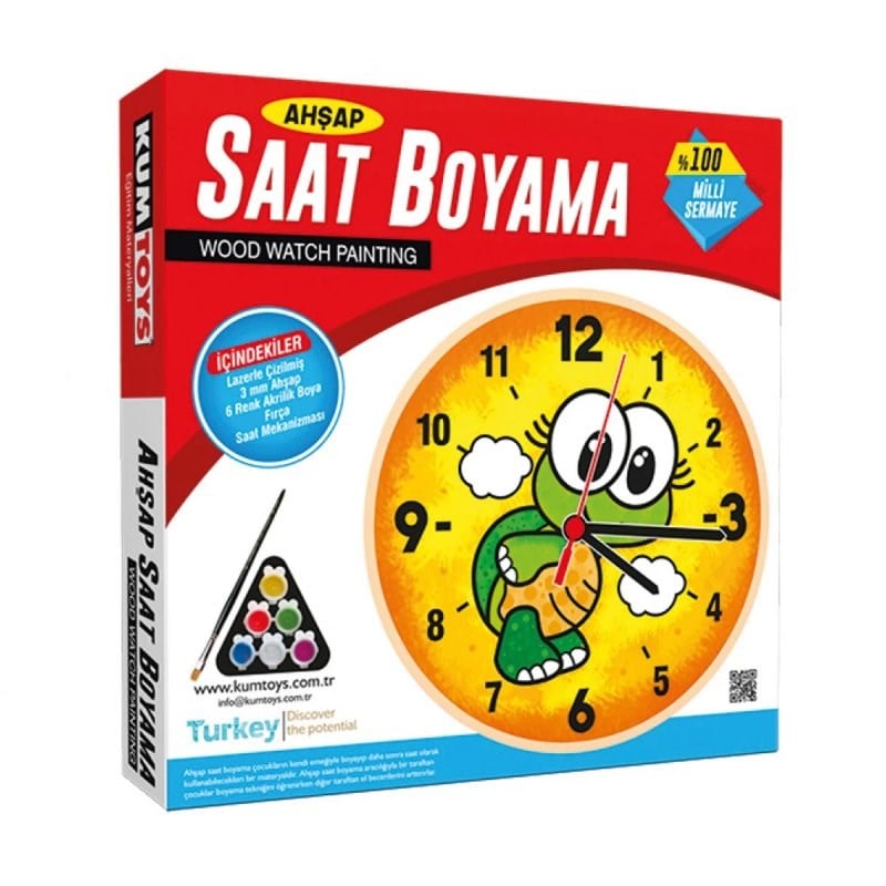 Kumtoys Ahşap Saat Boyama