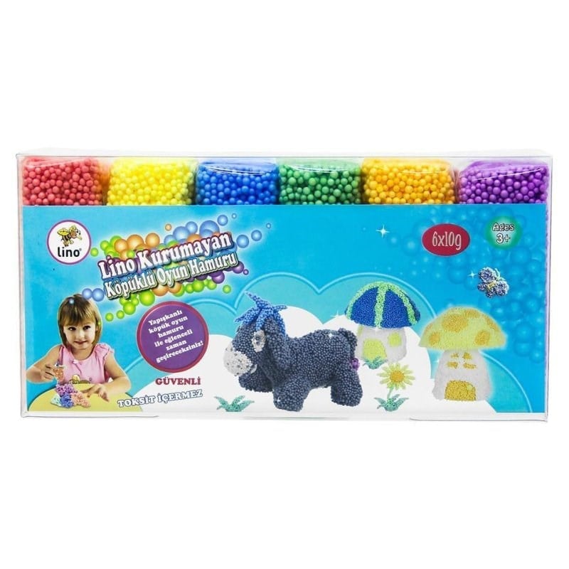 Lino Kurumayan Köpüklü Oyun Hamuru 6x10 Gr