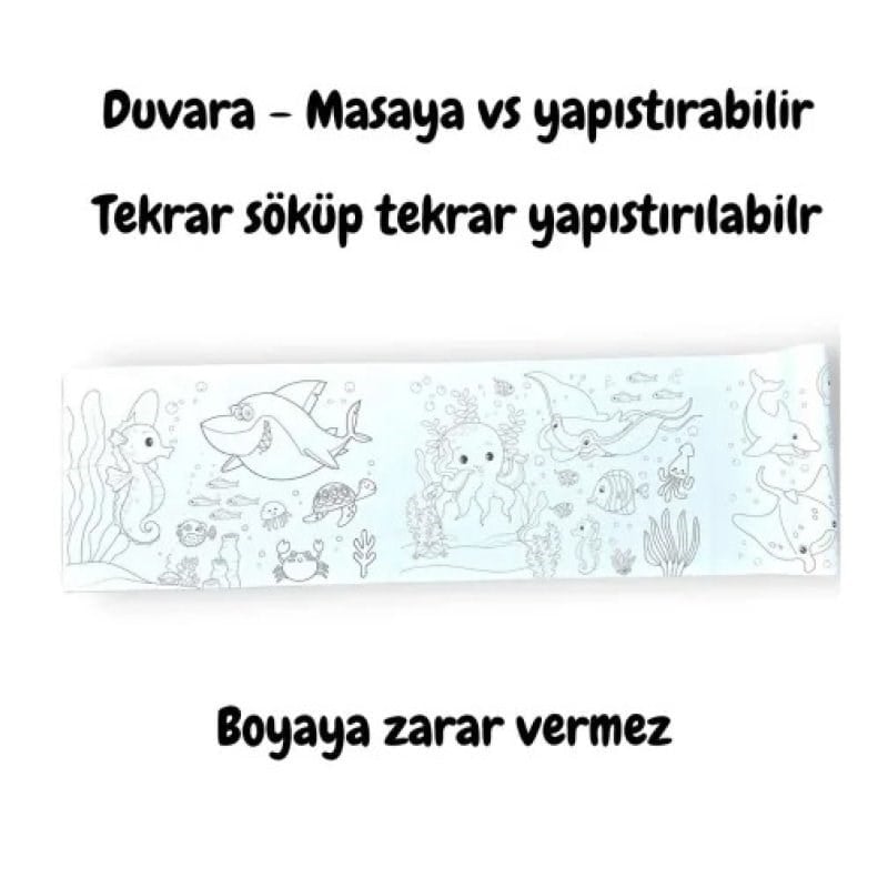 Lino Yapışkanlı Boyama Rulosu Sea World