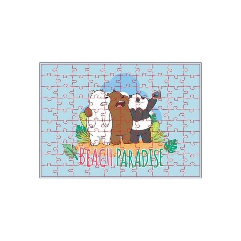 Mabbels We Bare Bears Beach Paradise 100 Parça Puzzle