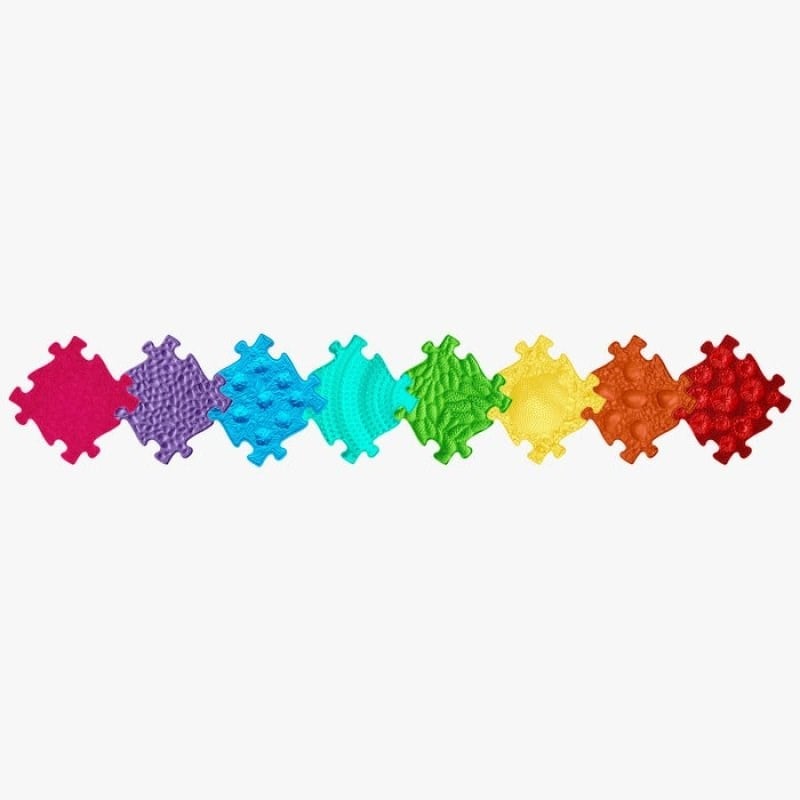 Muffik Ortopedik Duyu Matı - Rainbow Set 079