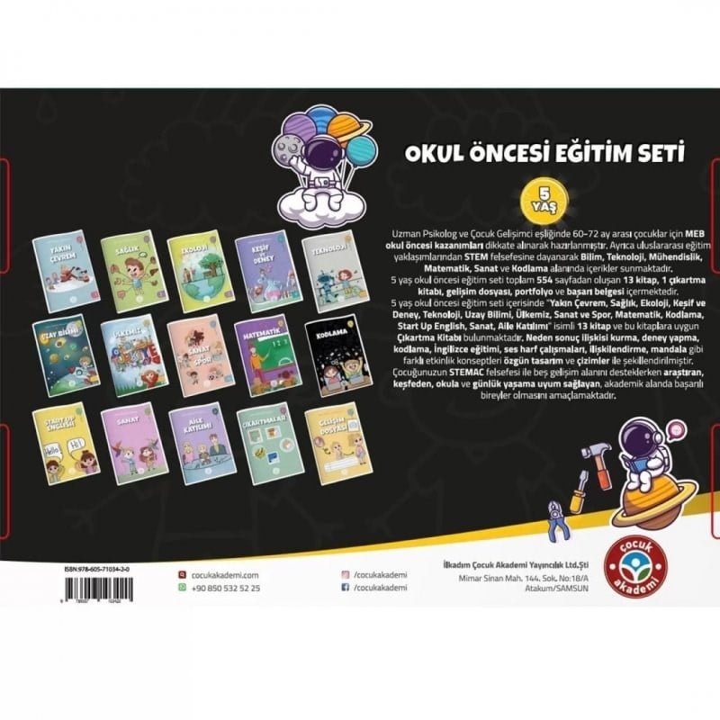 Okul Öncesi Stemac Eğitim Seti – 5 Yaş