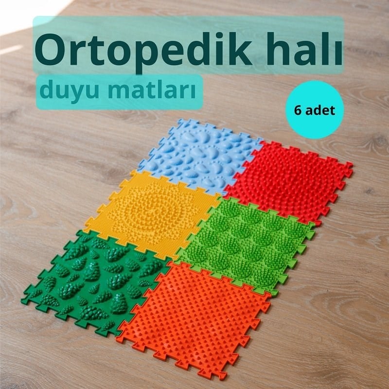 Ortohalı Ortopedik Renkli Duyu Matları- 6 Modüllü Oh6