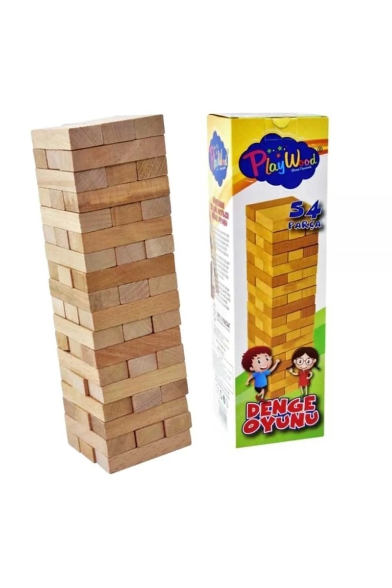 Playwood Ahşap Denge Oyunu - 54 Parça