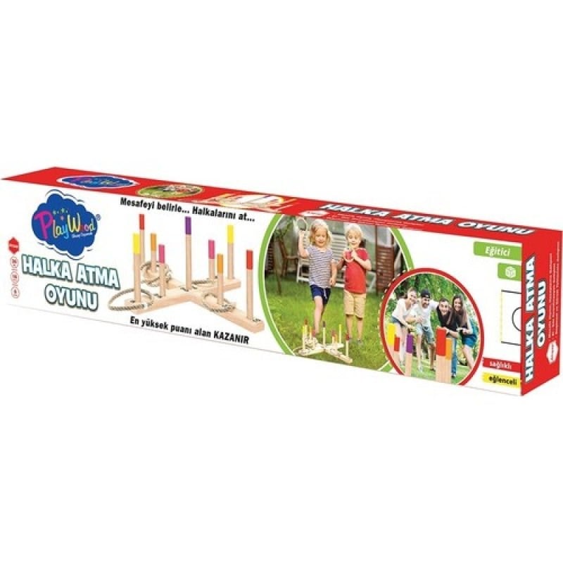 Playwood Ahşap Halka Atma Oyunu - 16 Parça