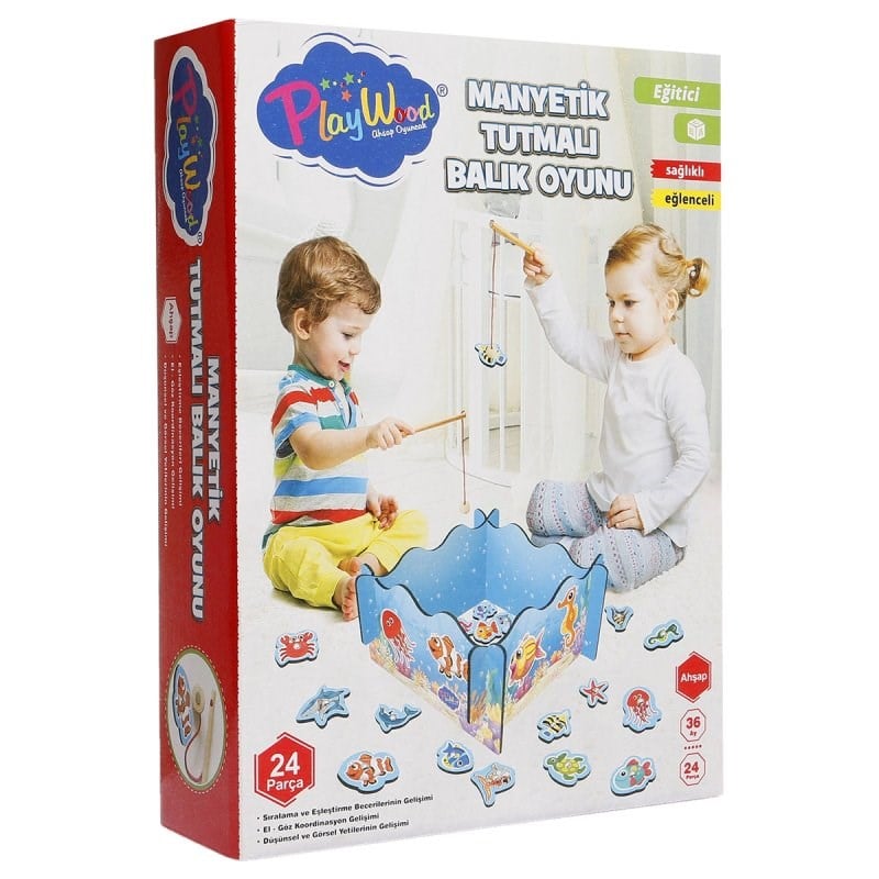 Playwood Ahşap Manyetik Tutmalı Balık Oyunu