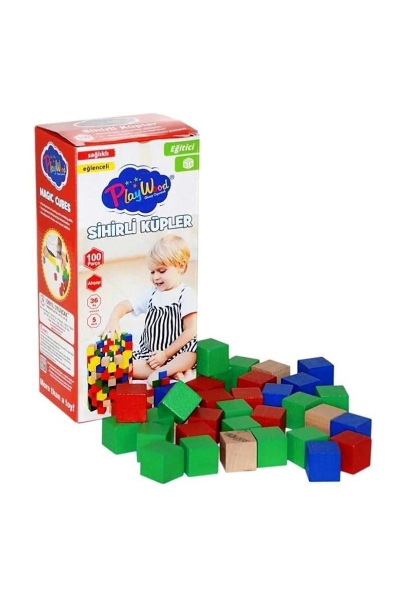 Playwood Ahşap Sihirli Küpler 100 Parça - Ony 359