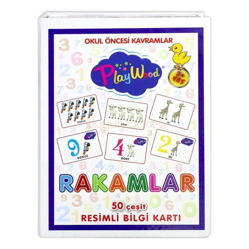 Playwood Eğitici Resimli Bilgi Kartı - Rakam Eşleme