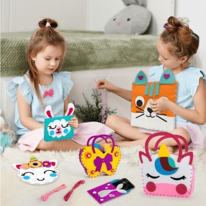 Robokids Çocuklar İçin 8'li Keçe Dikiş Seti