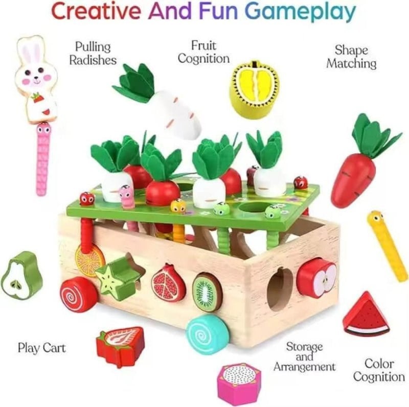 Robokids Montessori Ahşap Sebze Ve Meyve Eşleştirme Oyunu - Rbkds63