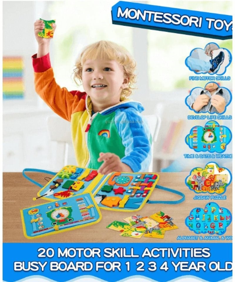 Robokids Montessori Aktiviteli Keçe Eğitim Kitabı 4 Sayfa Rbkds01