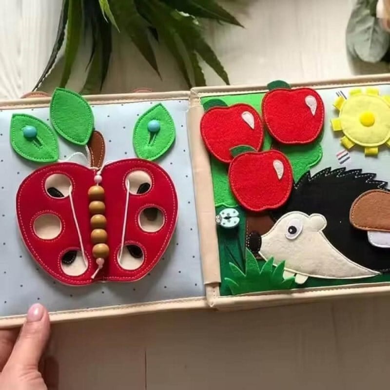 Robokids Montessori Zürafa Keçe Eğitim Kitabı-rbkds53