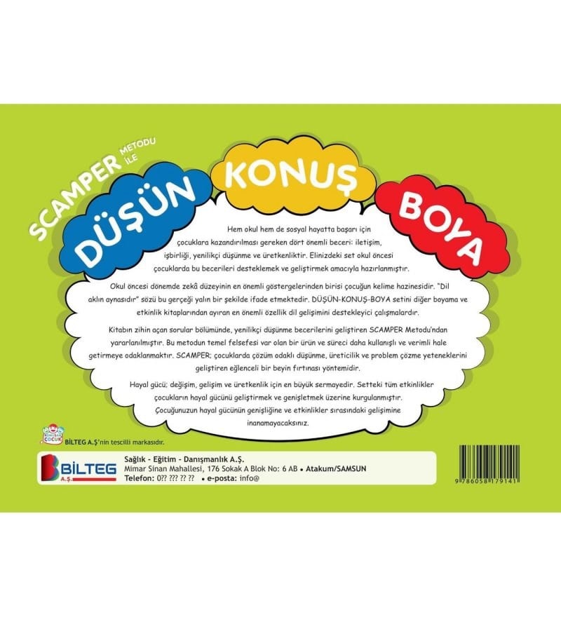 Scamper Metodu İle Düşün Konuş Boya 3'lü Set