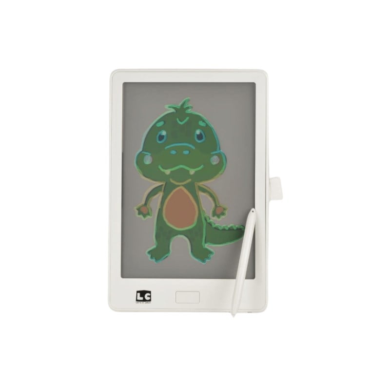 Şeffaf Lcd Dijital 4 Adet Çizim Kartlı Tablet - Beyaz