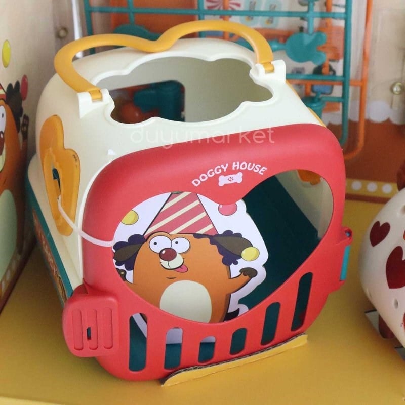 Sesli Sevimli Köpek Ve Bakım Çantası - Kahverengi