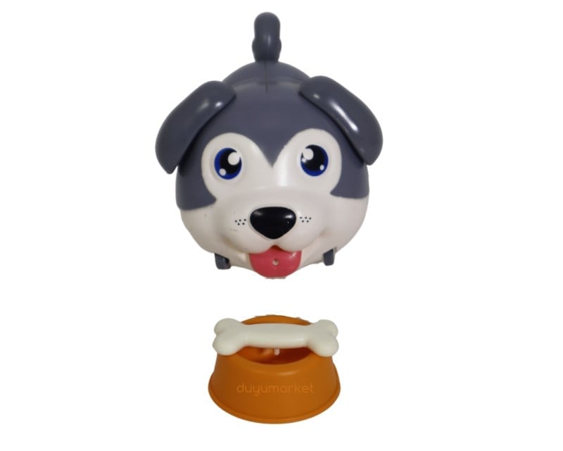 Sesli Sevimli Köpek Ve Eğlenceli Tekne Set - Gri