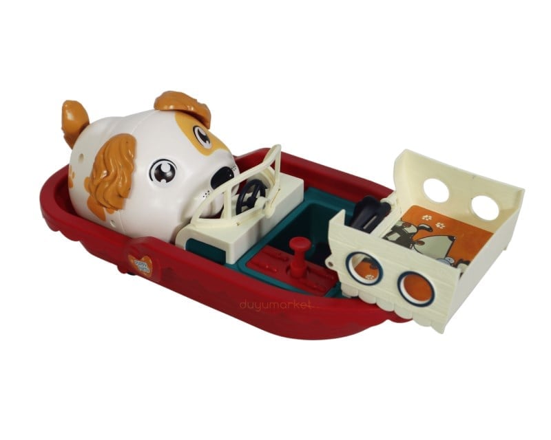 Sesli Sevimli Köpek Ve Eğlenceli Tekne Set - Sarı
