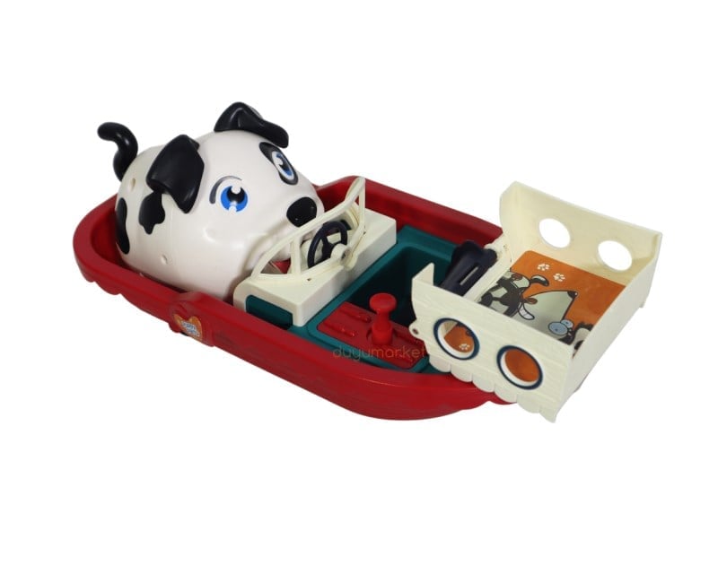 Sesli Sevimli Köpek Ve Eğlenceli Tekne Set - Siyah