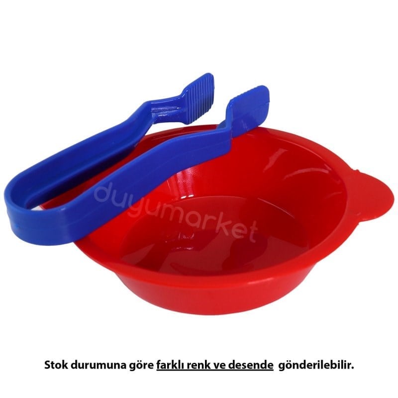 Sevimli Mini Sıkıştırılabilir Maşa Ve Kase (1 Adet)