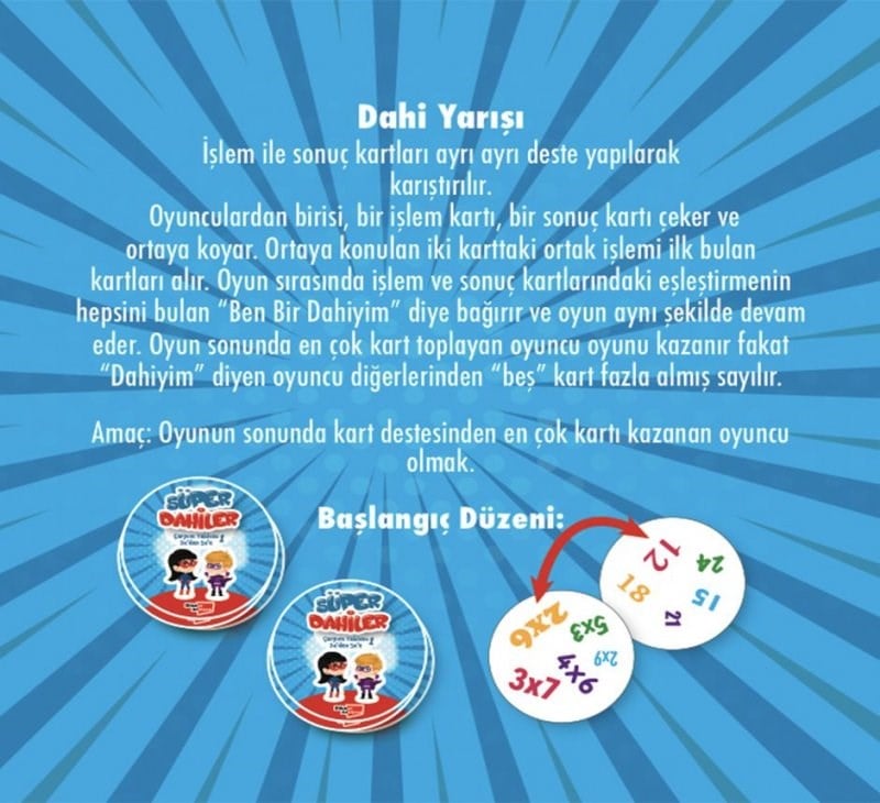 Süper Dahiler 7 Günde Çarpım Tablosu Seti