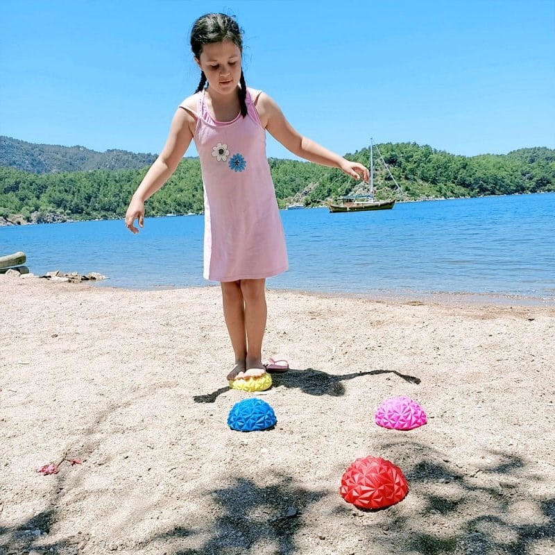 Tırtıklı Yarım Daire Denge Topu 4 Lü Set