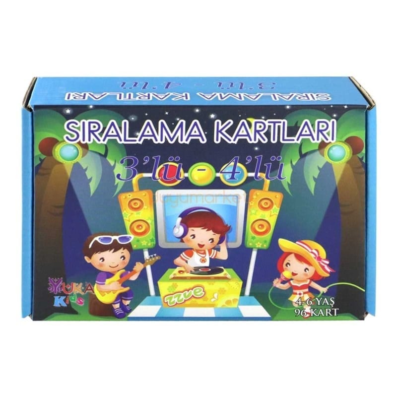Yuka Üçlü Ve Dörtlü Sıralama Kartları (96 Kart)