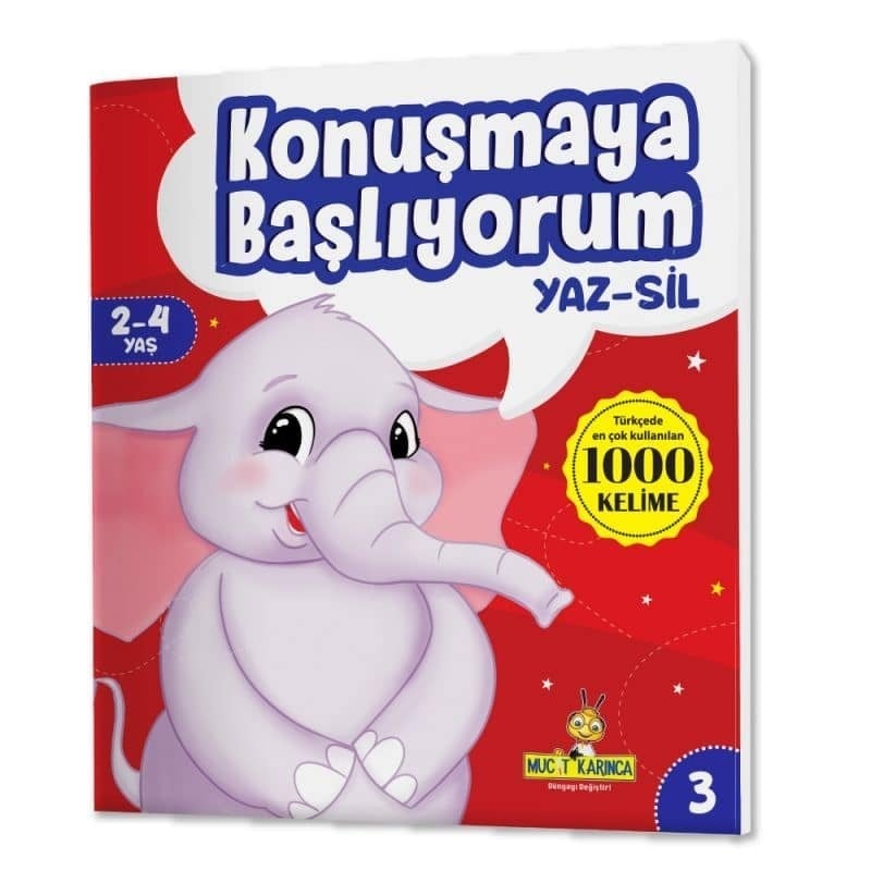 Yükselen Zeka Konuşmaya Başlıyorum Kitap Serisi - Yaz Sil (2-4 Yaş)