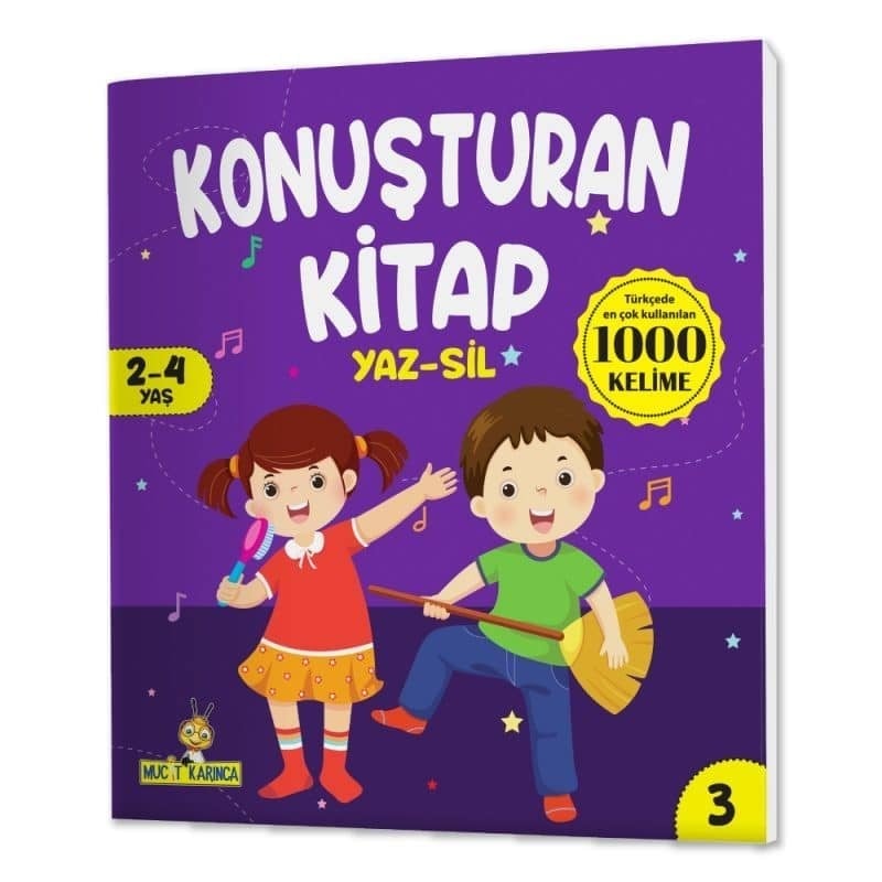 Yükselen Zeka Konuşturan Kitap Serisi - Yaz Sil Kitaplar (2-4 Yaş)