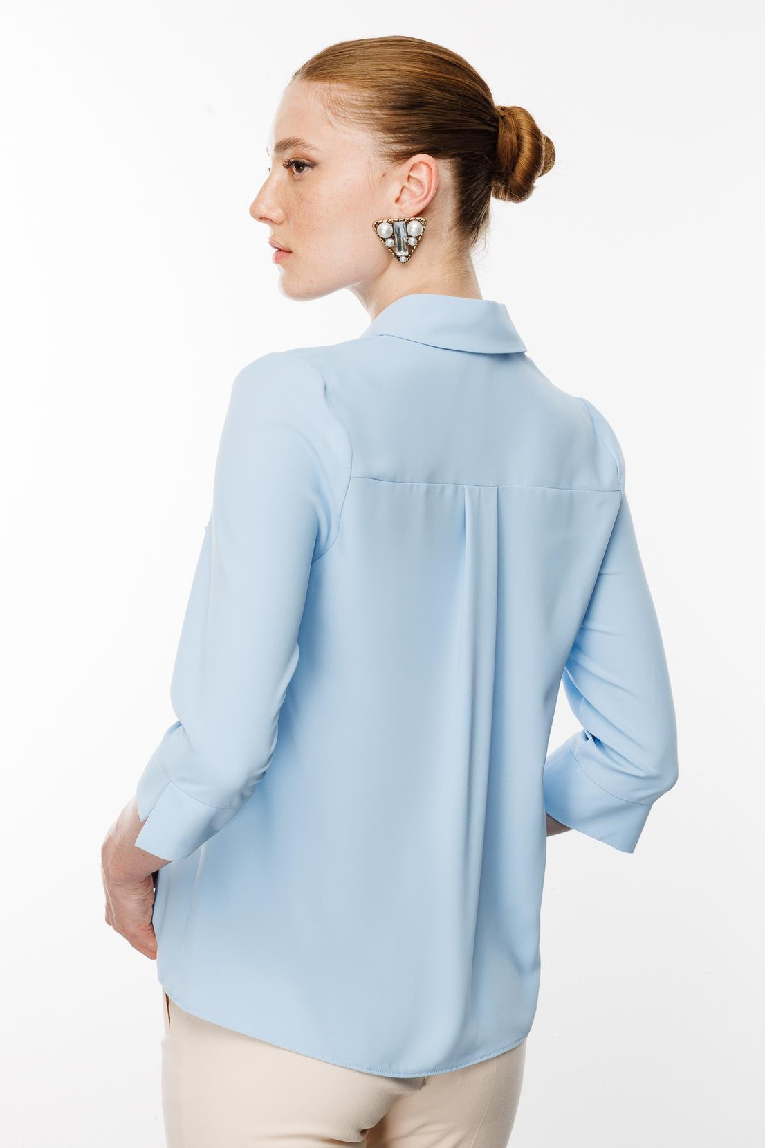 Aksesuar Detaylı Bluz MAVİ