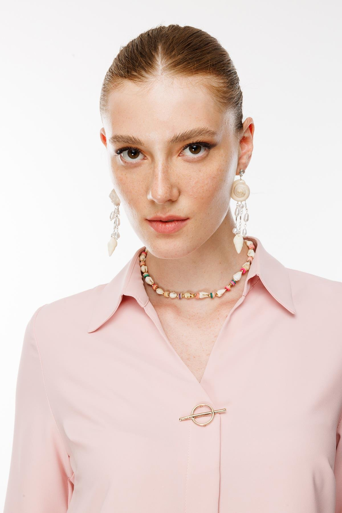 Aksesuar Detaylı Bluz PUDRA