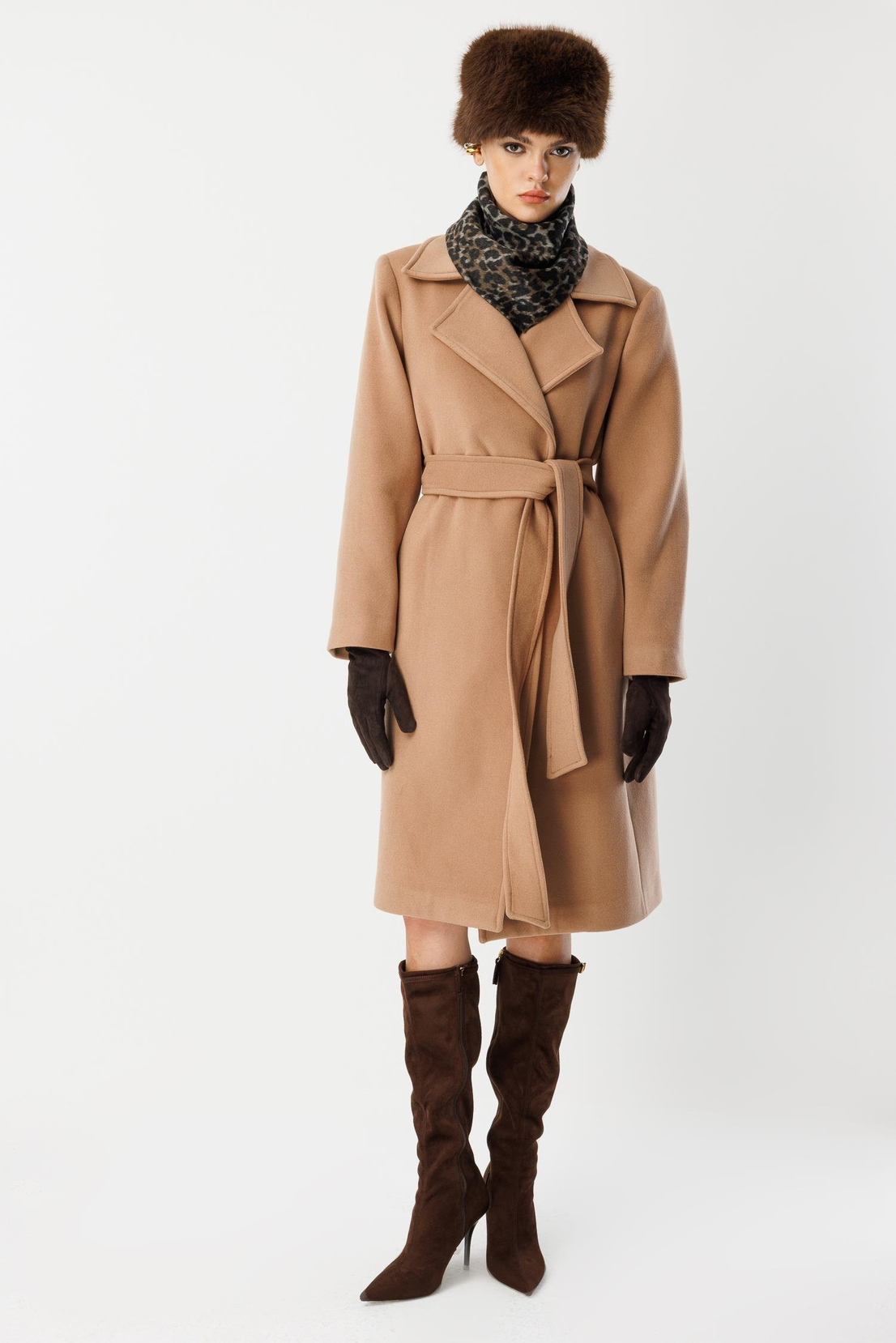 Astar Detaylı Kaşe Kaban BEJ