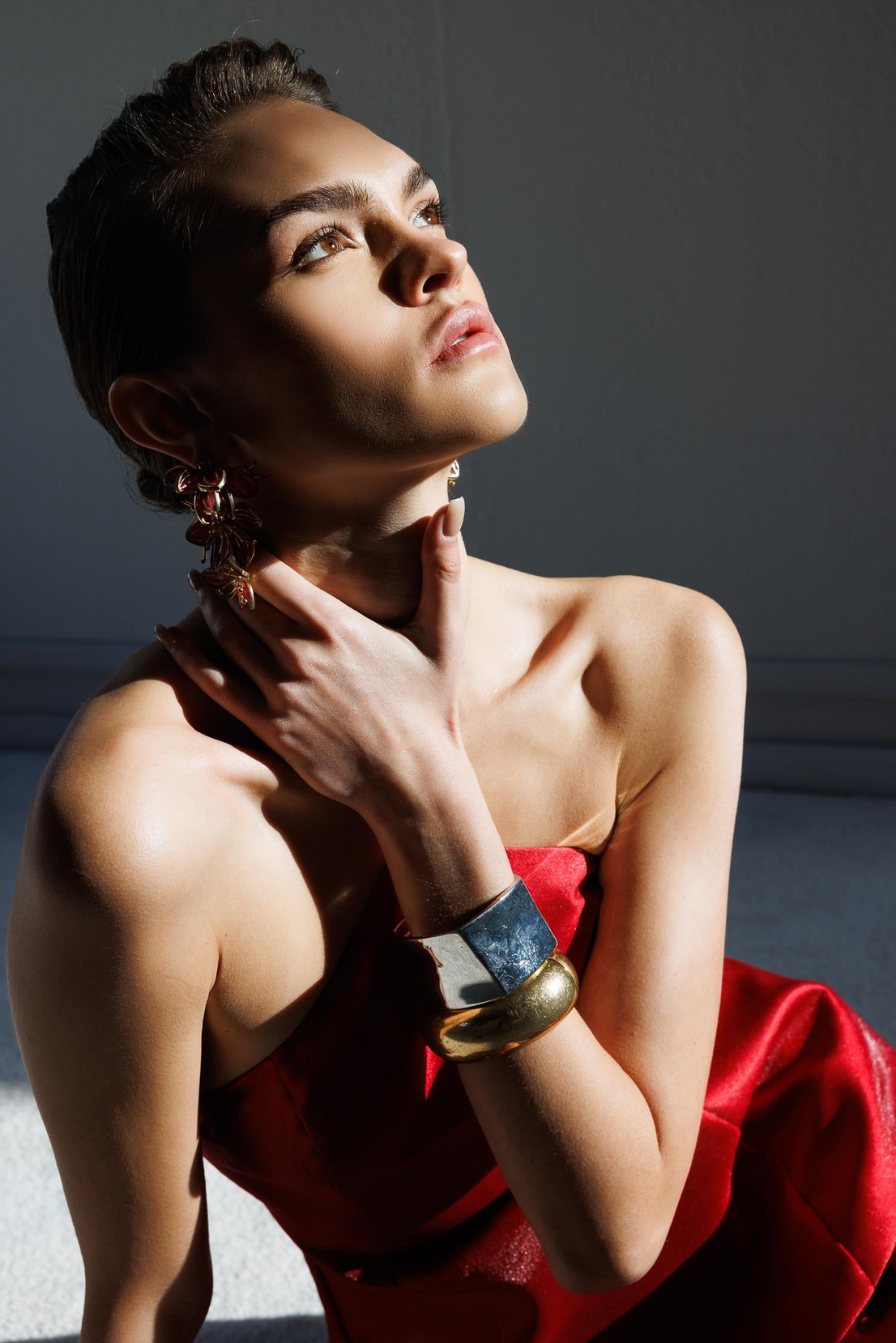 Balon Etek Ucu Detaylı Mini Abiye KIRMIZI